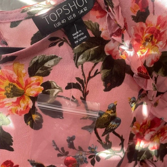 Topshop Pink Floral Dress - Picture 7 of 8